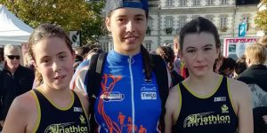 Louise Fourment et Elsa Sabadie au championnat de France d’Aquathlon à Pontivy